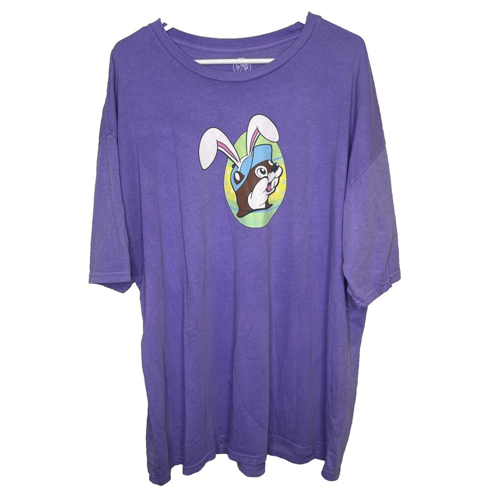 Buc-ee's T-Shirt Unisex Purple Easter Beaver Nuggets Graphic Tee Mens 3XL 3X
